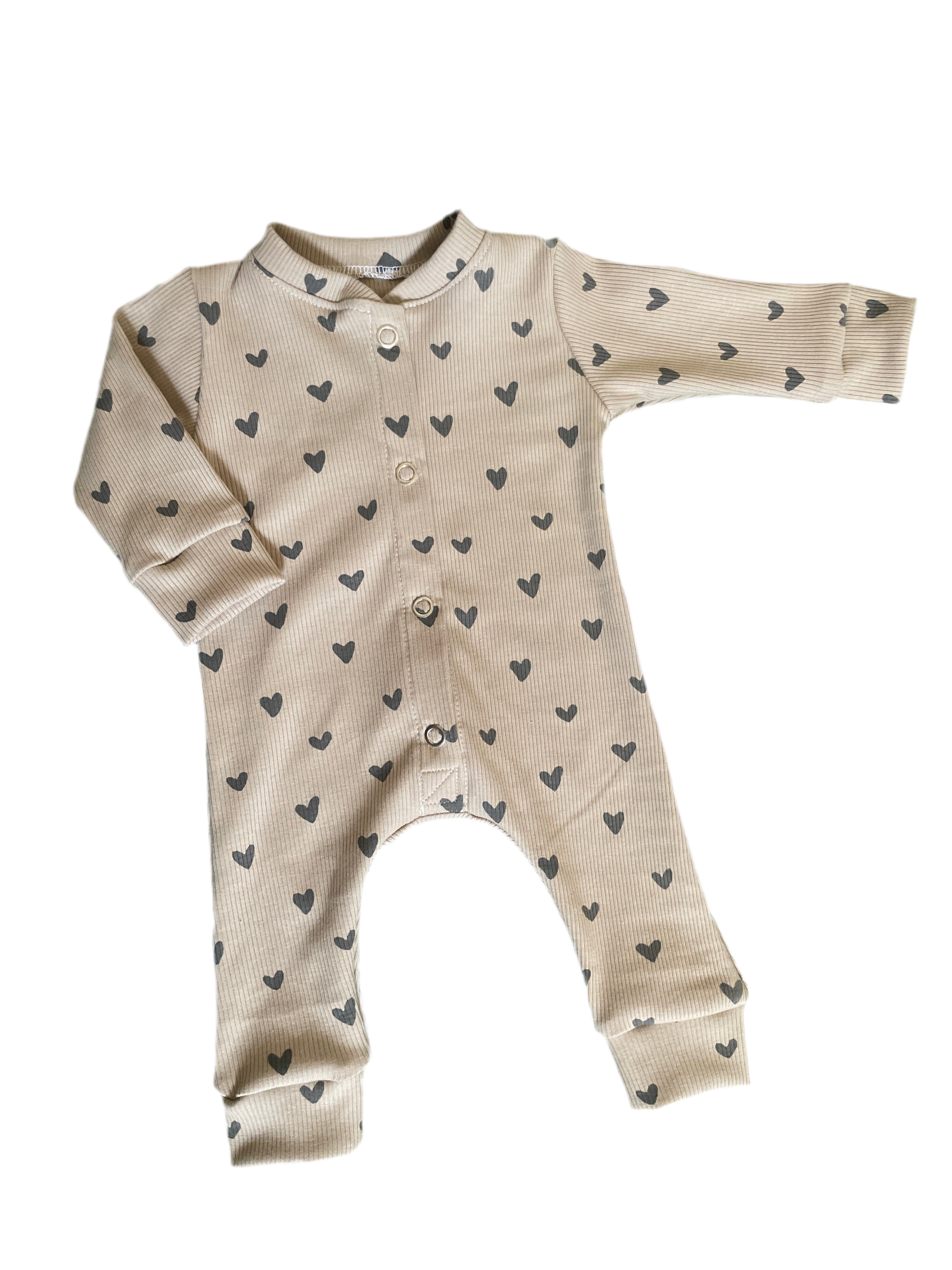 First Outfit Hearts Rib (NB)