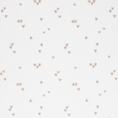 Rib Hearts Beige