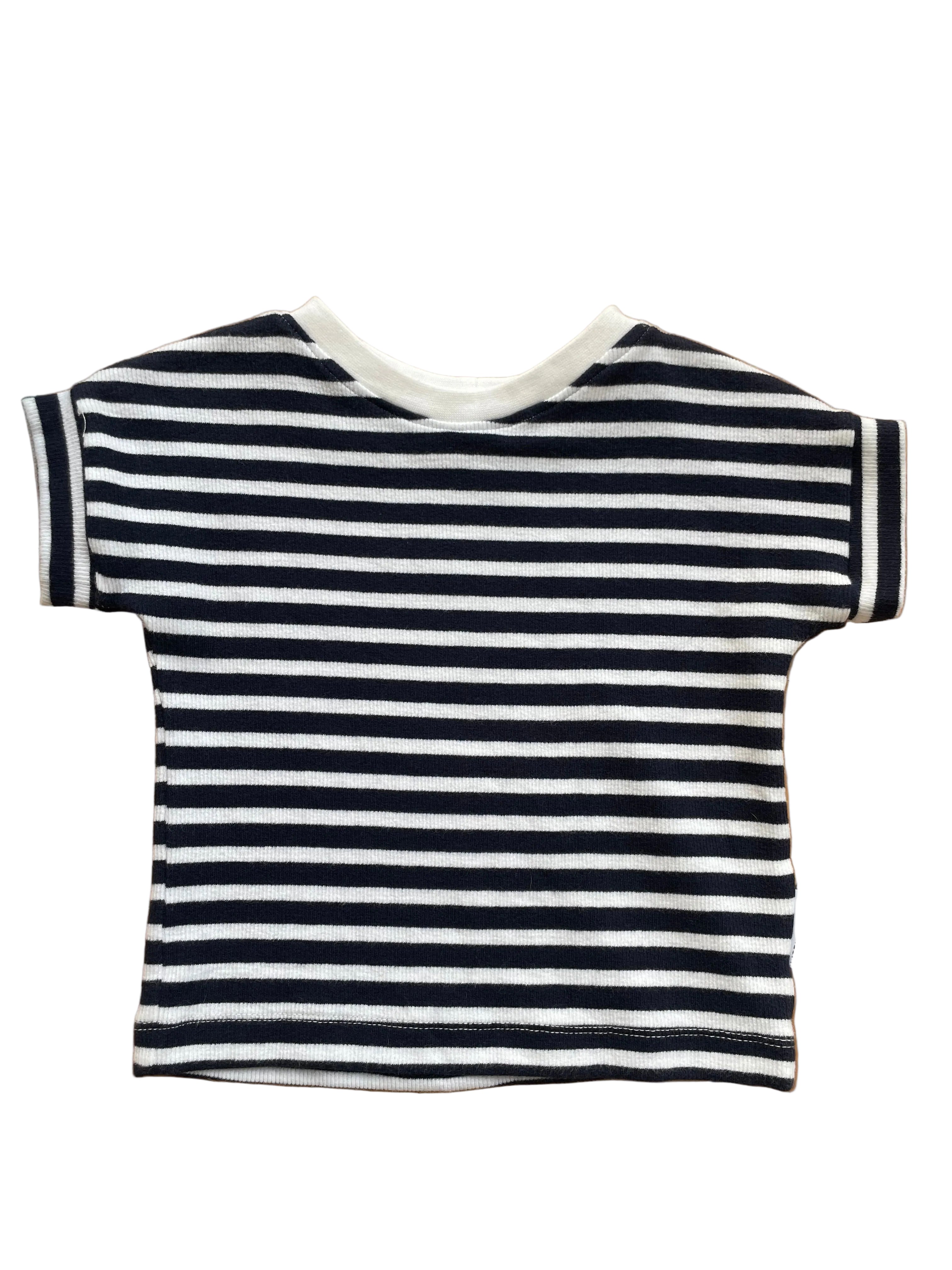 Tshirt Roll Up Stripes Blue (80)