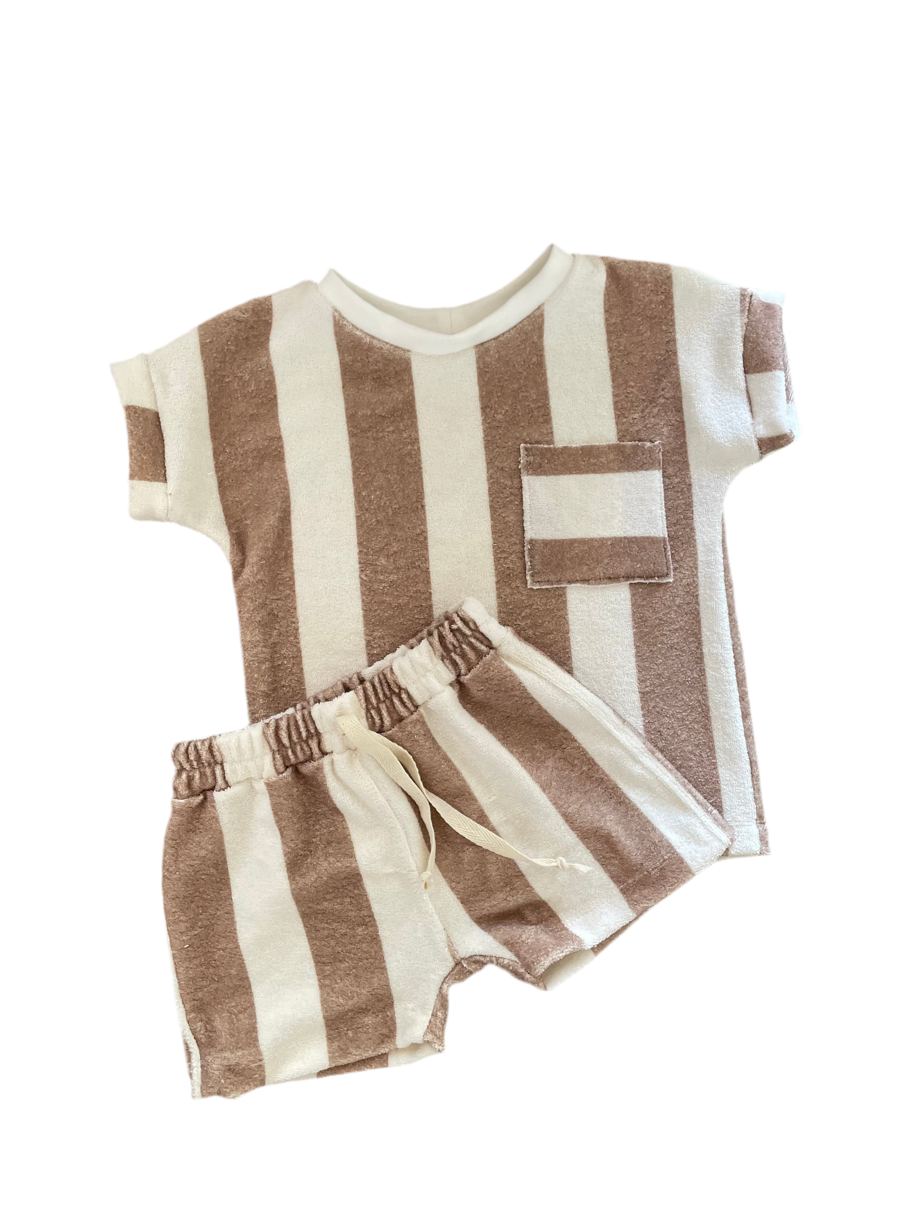Stretch Terry Cloth Stripe