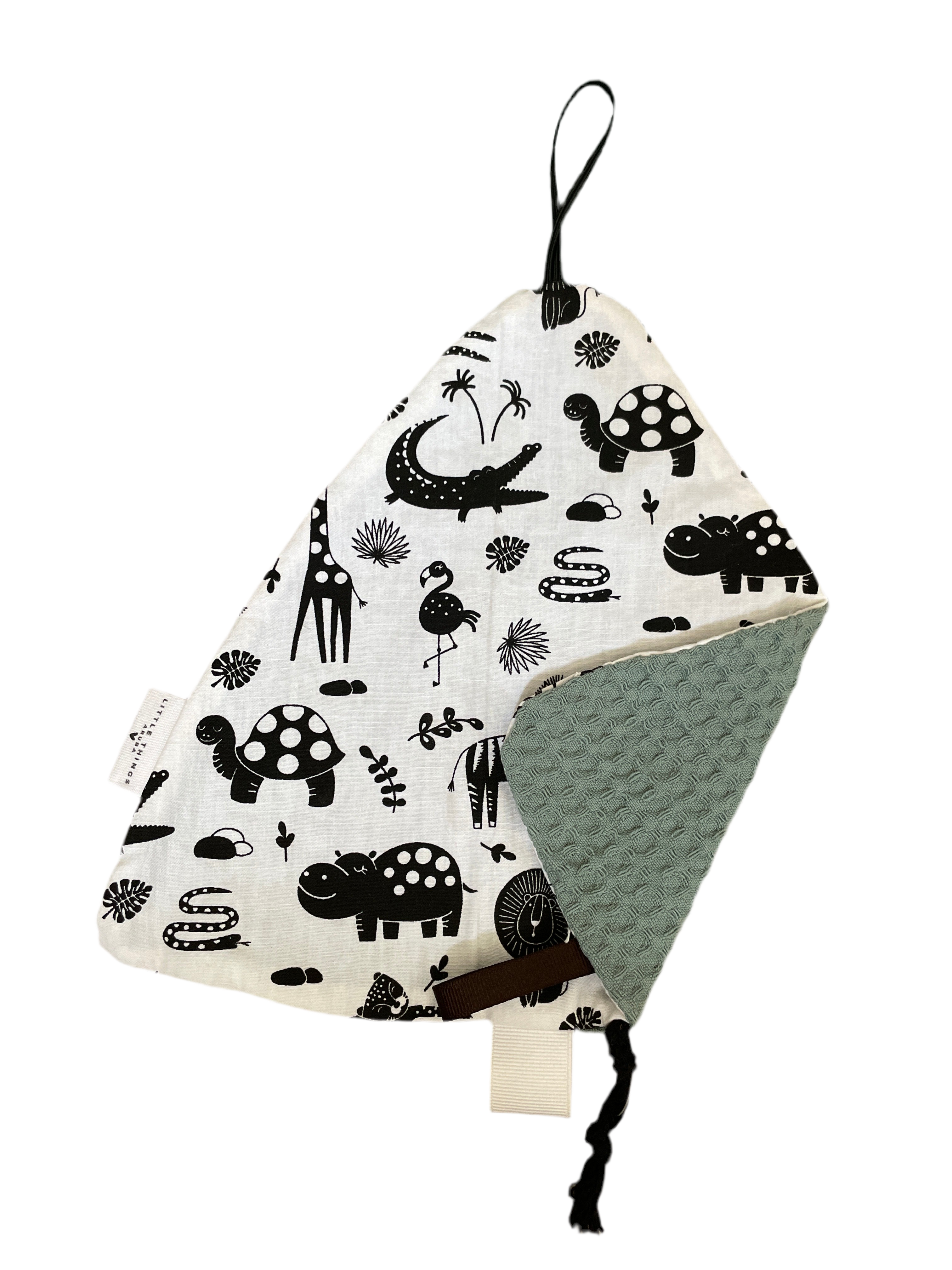 Pacifier Cloth Animals/ Old Green